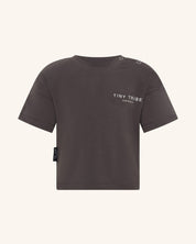 T-shirt à épaules tombantes pour bébé, couleur anthracite