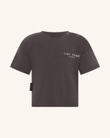T-shirt à épaules tombantes pour bébé, couleur anthracite