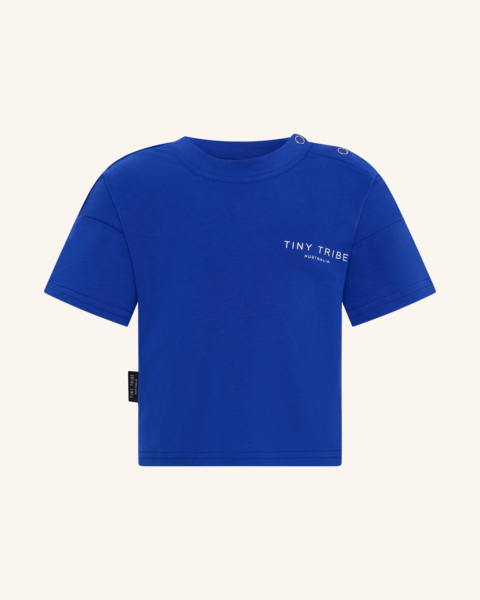 T-shirt à épaules tombantes pour bébé, bleu marine