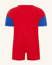 Combinaison short à épaules dénudées et segment central