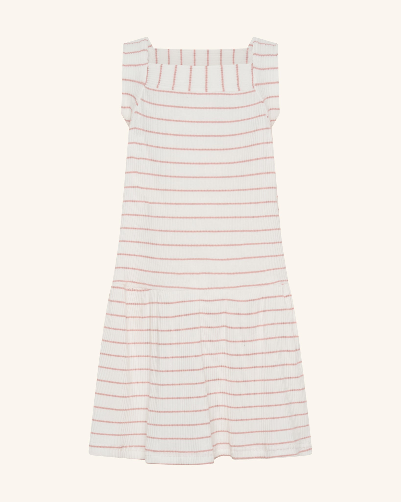 Robe sans manches à rayures côtelées