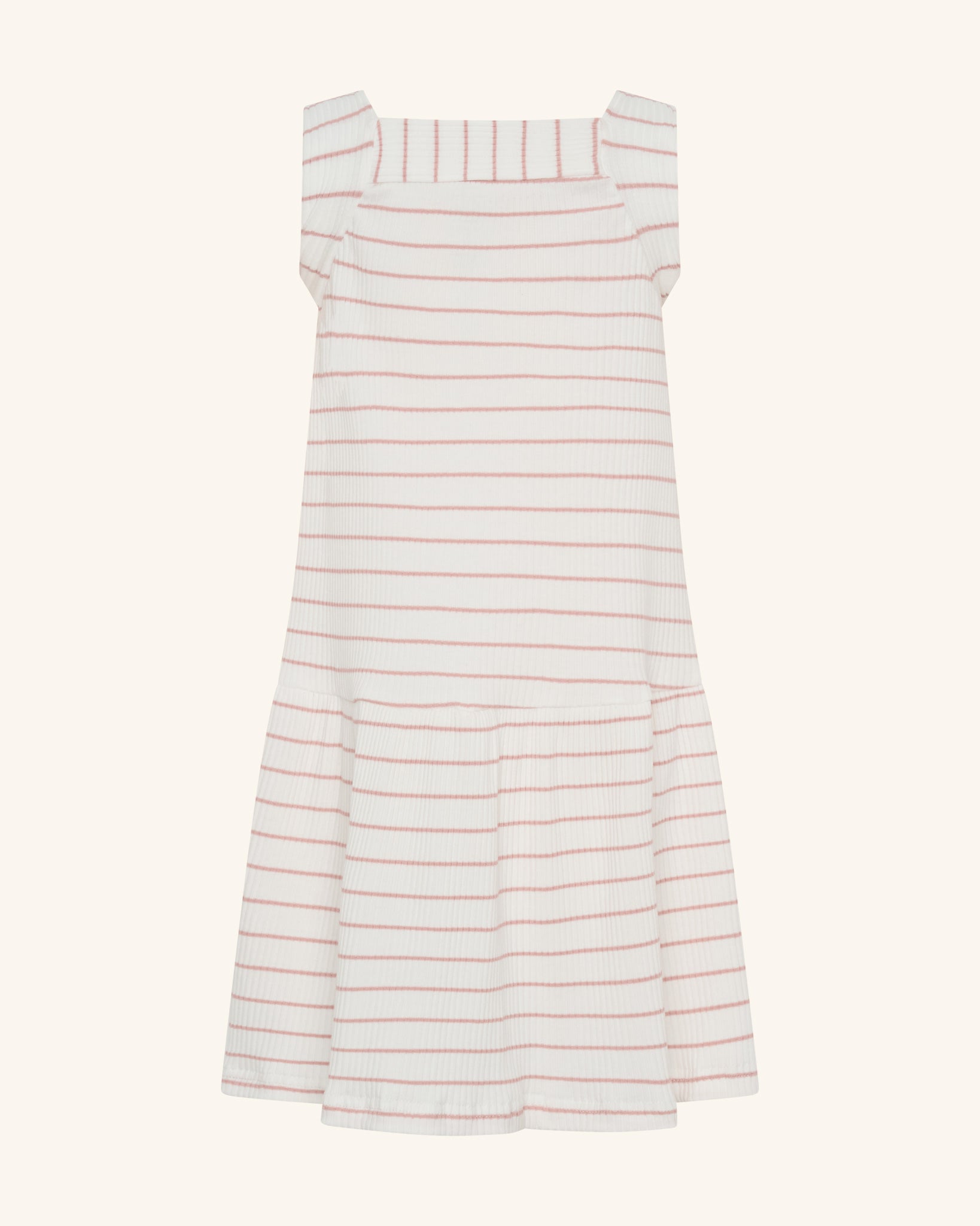 Robe sans manches à rayures côtelées