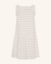 Robe sans manches à rayures côtelées