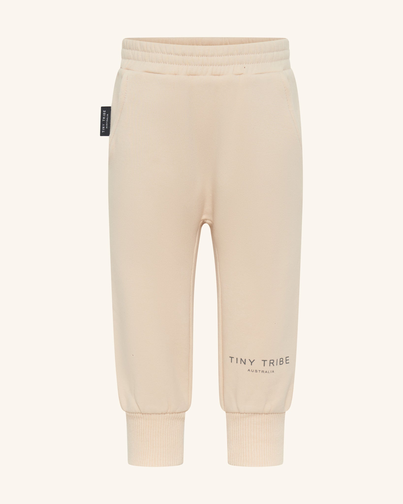 Pantalon de survêtement Core Signature pour bébés Crème / Anthracite