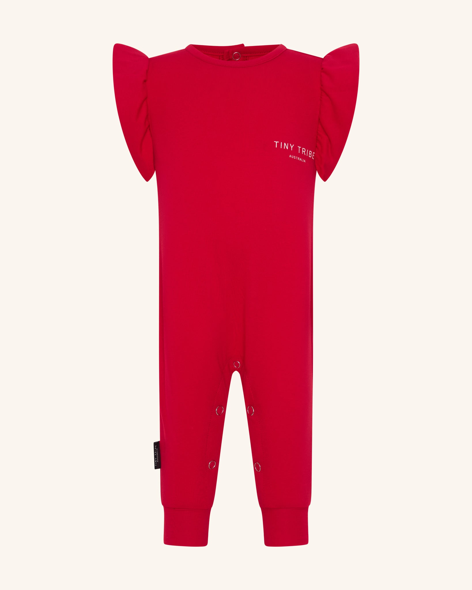 Red Core Frill Romper