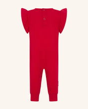Red Core Frill Romper