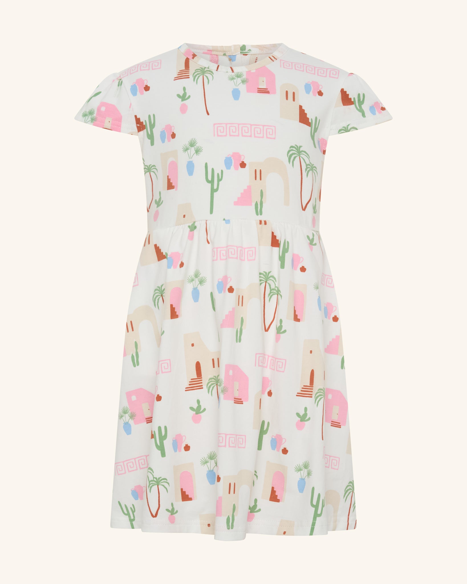 Robe méditerranéenne cintrée et évasée