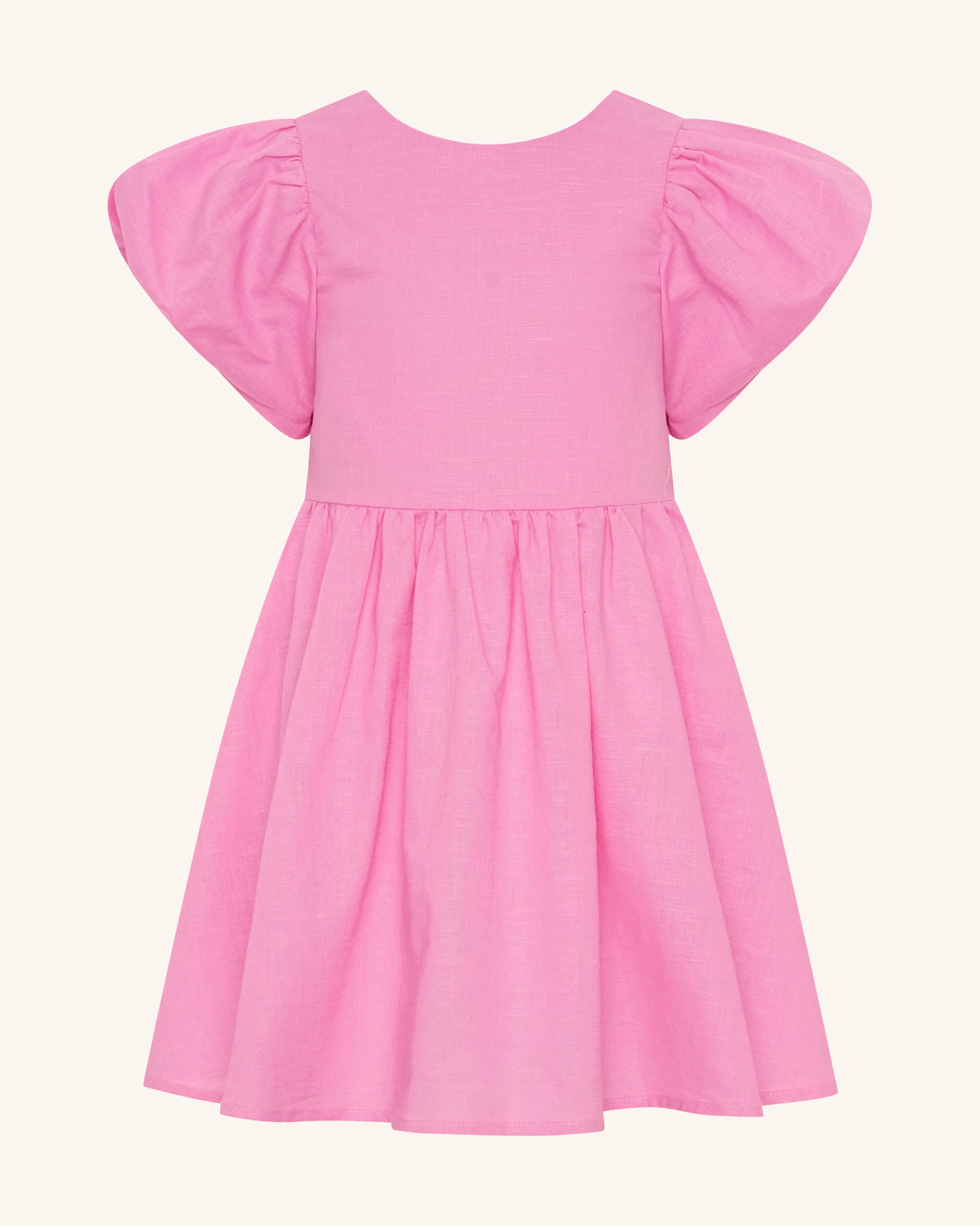 Puff Sleeve Bow Dress