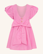 Puff Sleeve Bow Dress