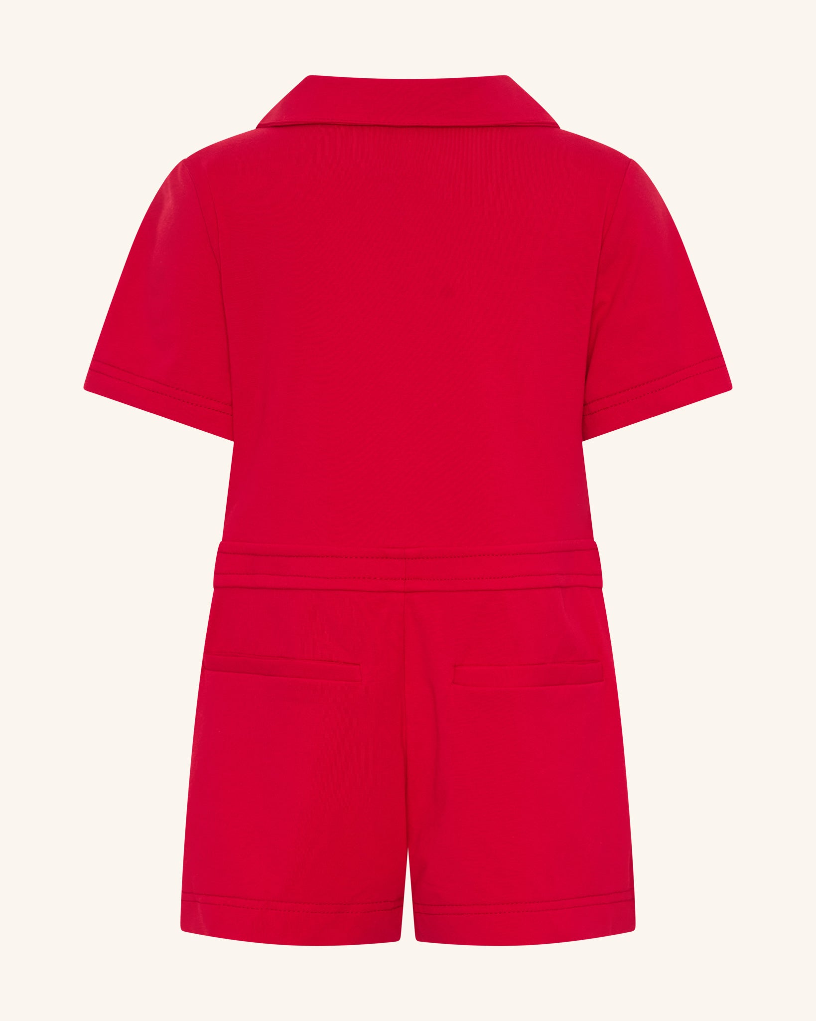 Piping Playsuit Red
