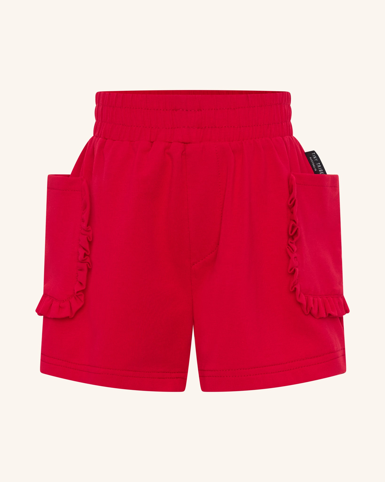 Frill Pocket Short Red