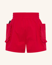 Frill Pocket Short Red