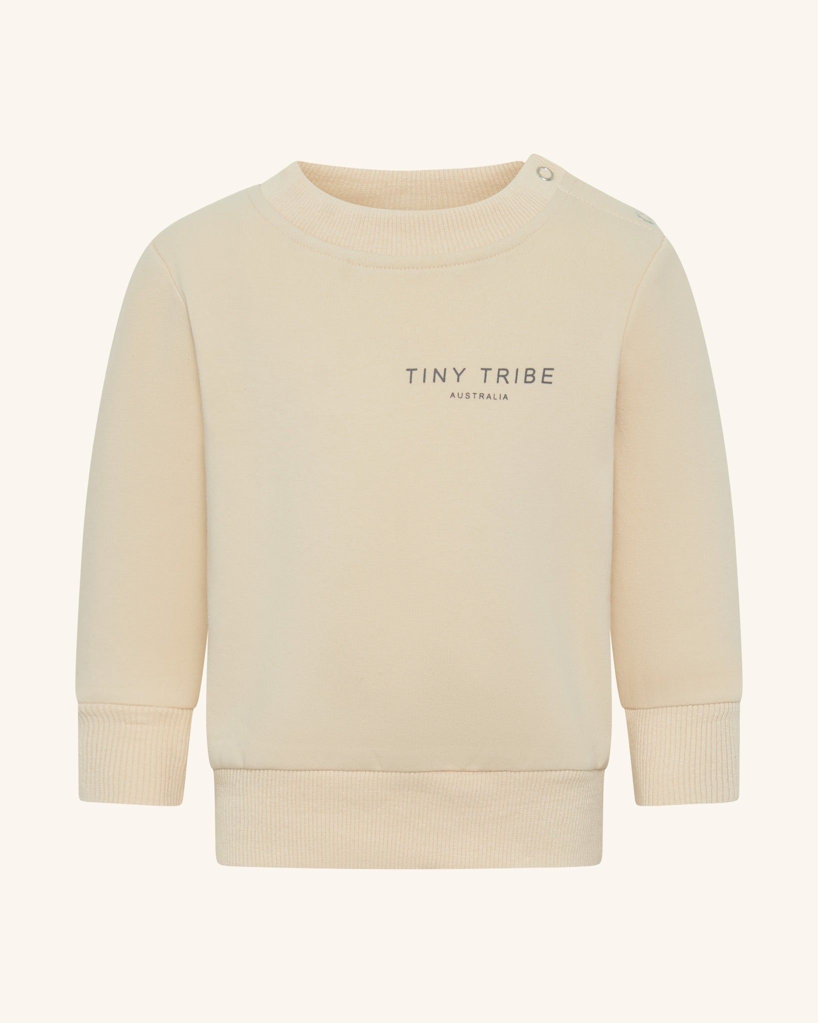 Infants Core Signature Sweat Top Cream / Charcoal