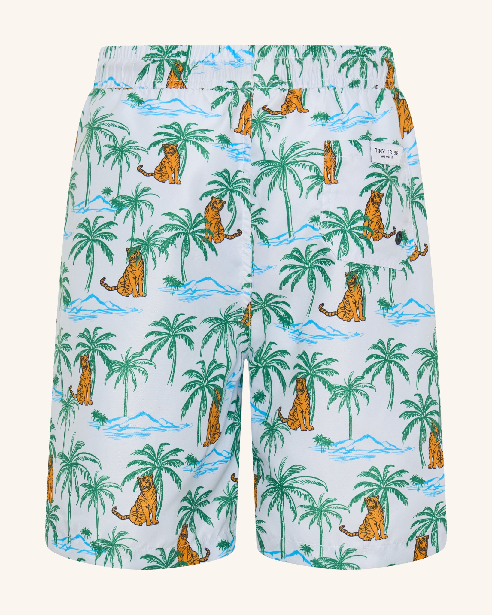 Grey All Over Print Swim Short