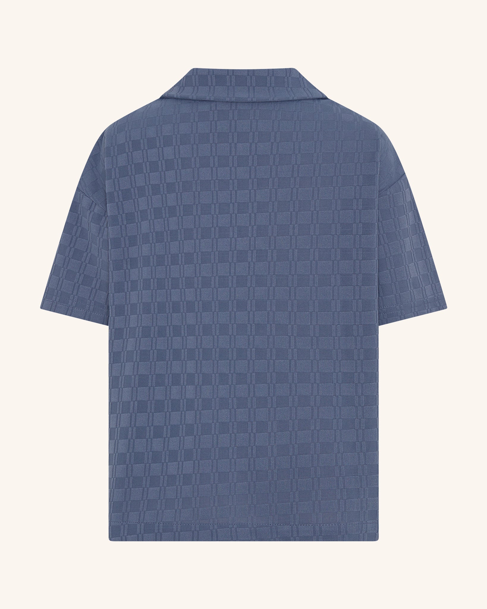 Chemise à boutons texturée pour petit garçon, bleu ardoise