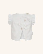 Haut en lin à dos croisé