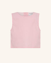 Linen Piping Crop Top