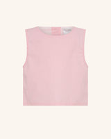 Linen Piping Crop Top