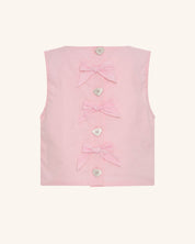 Linen Piping Crop Top