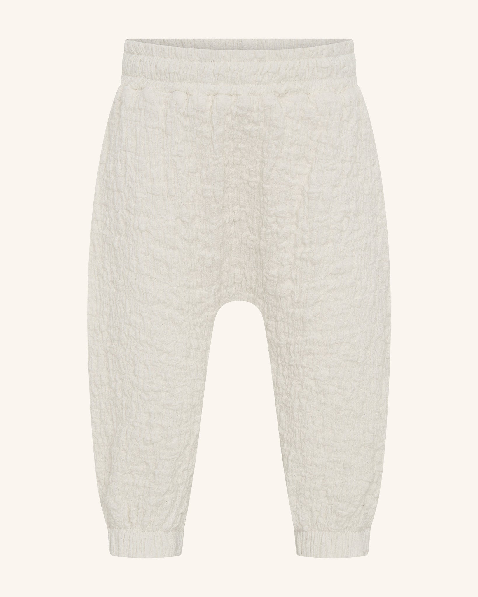 Pantalon ample en coton froncé