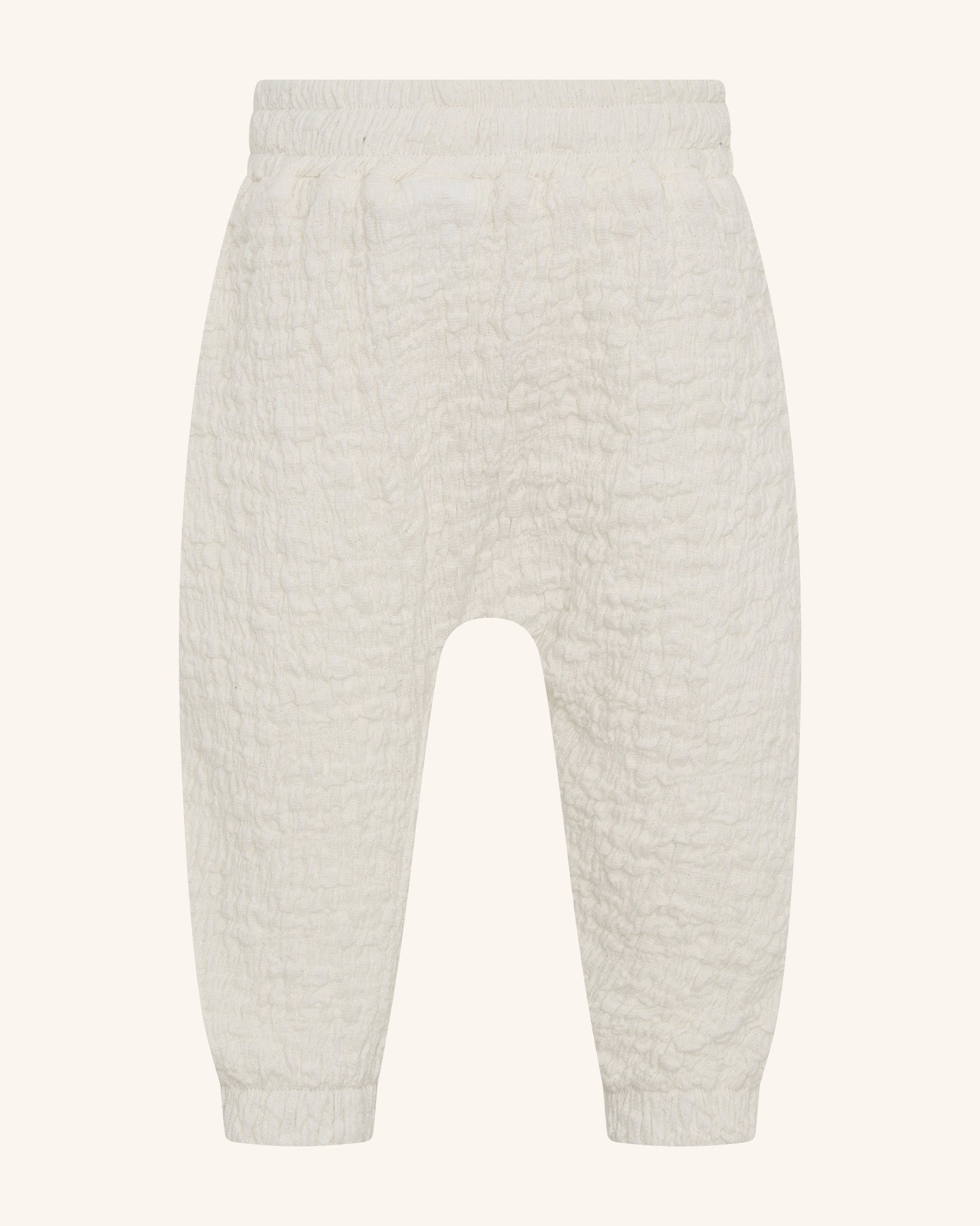 Pantalon ample en coton froncé