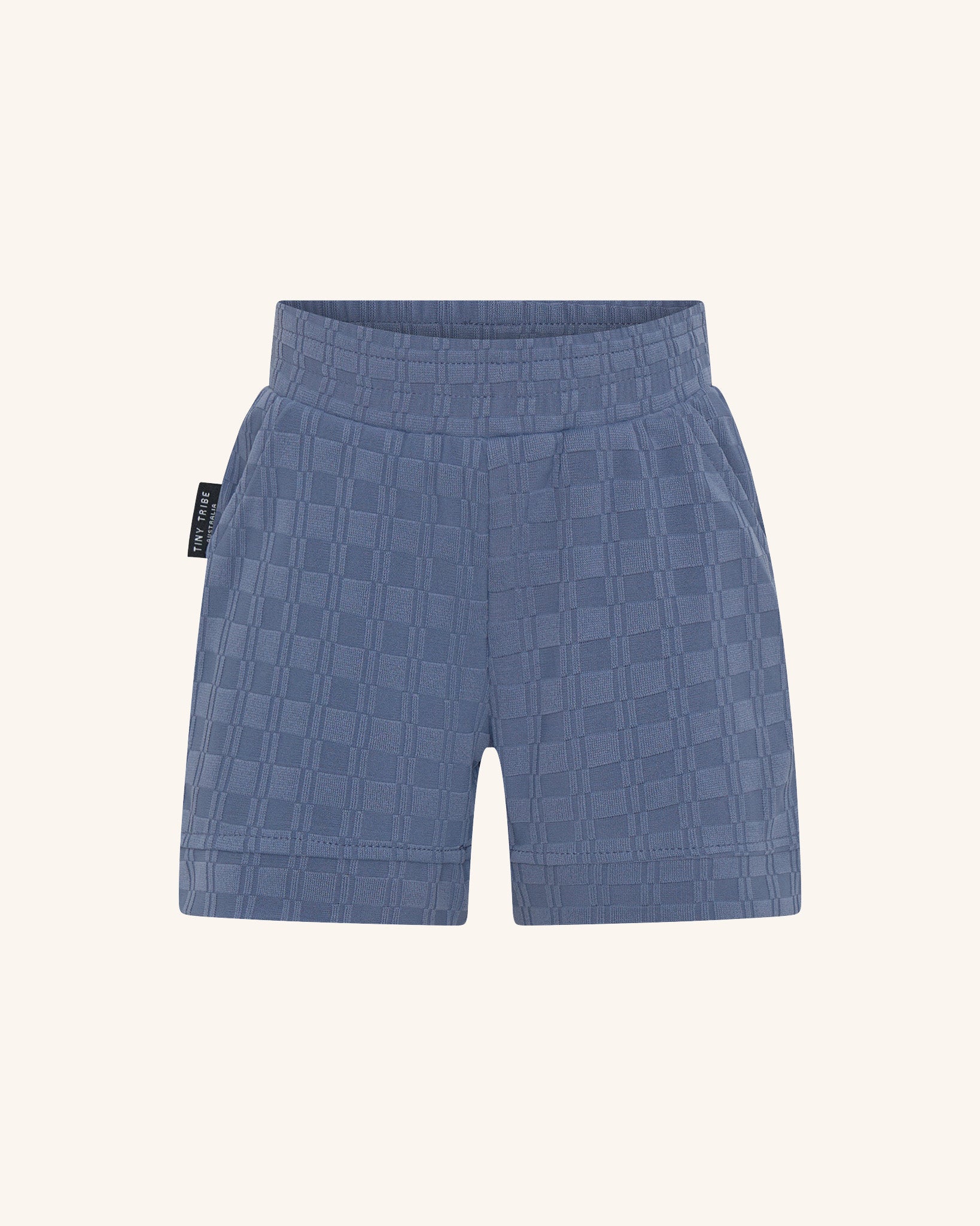 Blue Textured Short
