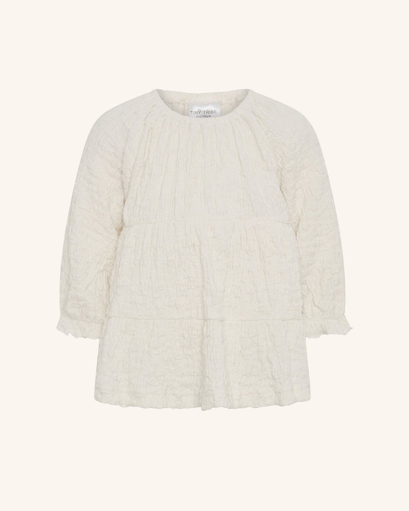 Robe à volants en coton froncé