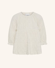 Robe à volants en coton froncé