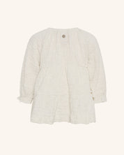 Robe à volants en coton froncé