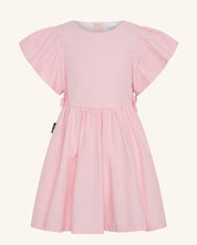 Robe de princesse en lin à manches bouffantes et nœud