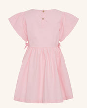 Robe de princesse en lin à manches bouffantes et nœud