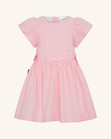 Linen Puff Sleeve All-In-One Dress