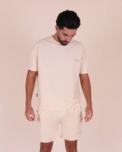 T-shirt Core à manches courtes crème pour adultes