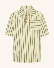 Vertical Stripe Polo Shirt