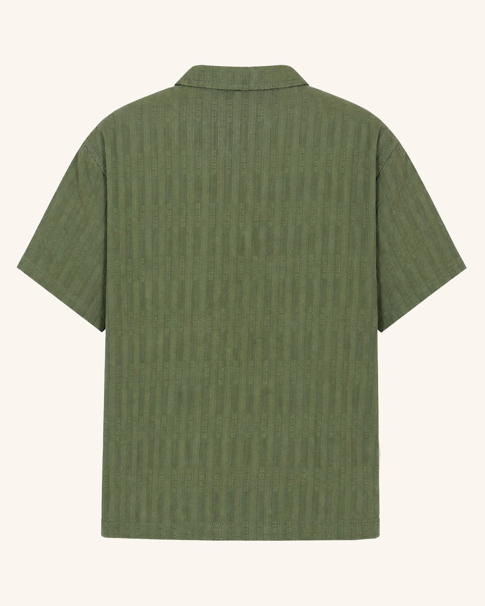 Green Textured Button Shirt
