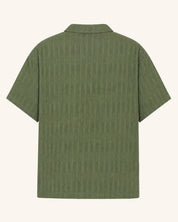 Green Textured Button Shirt