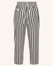 Black and White Relaxed Stripes Pant