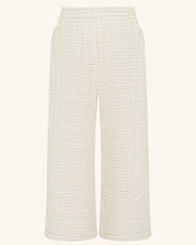 Boucle Relaxed Wide Leg Pant