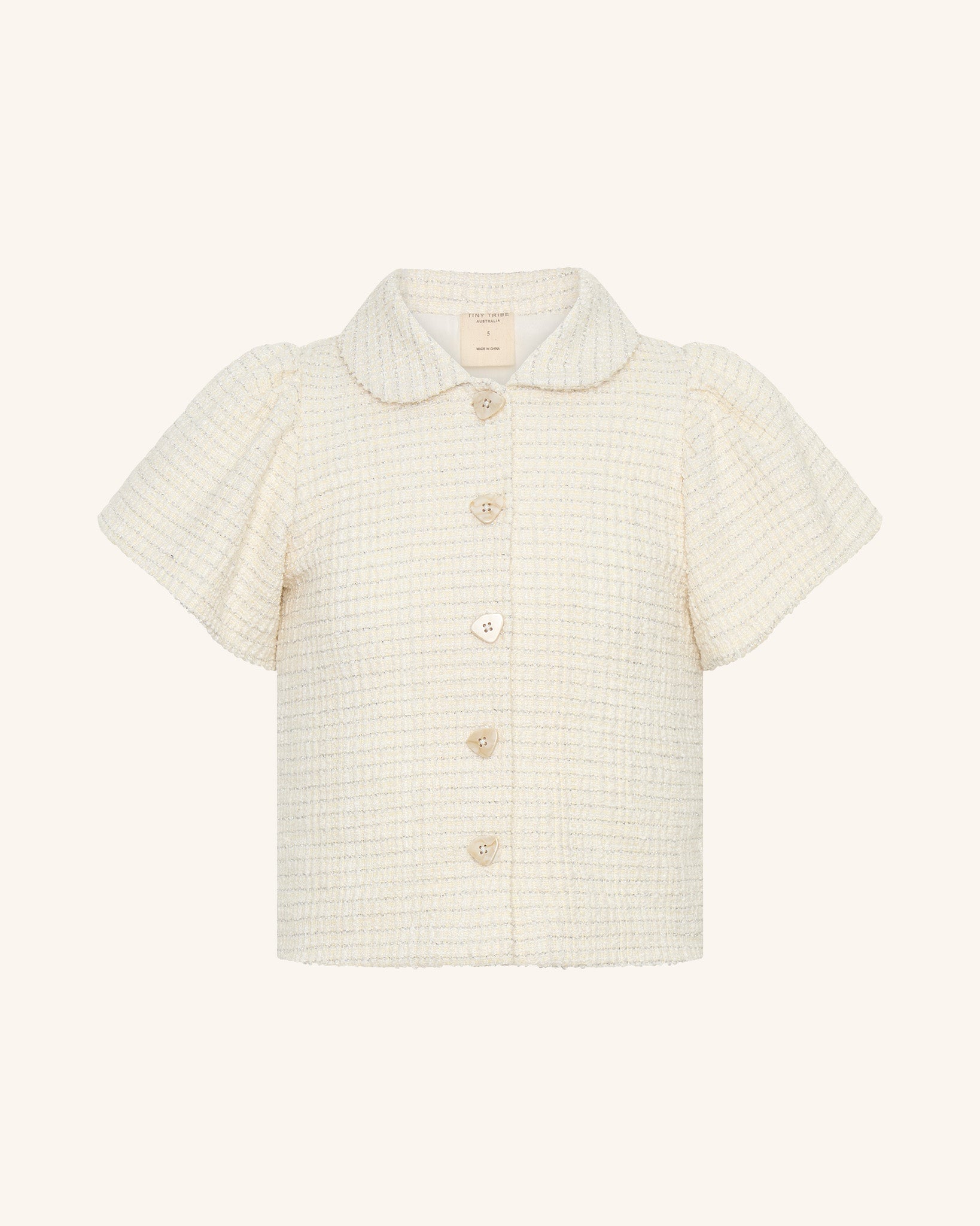 Boucle Button Top