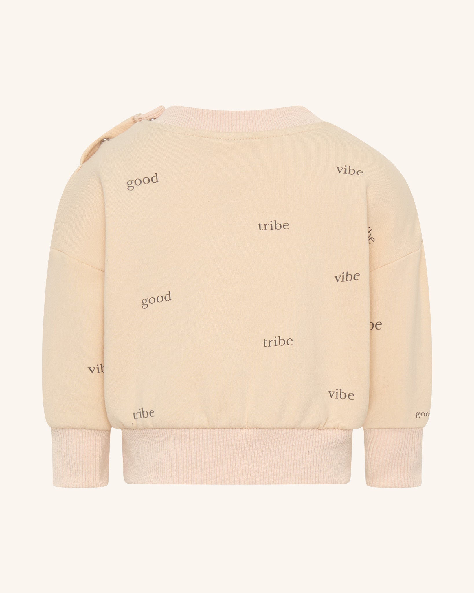 Cream Good Vibe Tribe Lounge Sweat Top