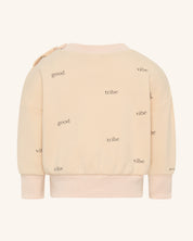 Cream Good Vibe Tribe Lounge Sweat Top