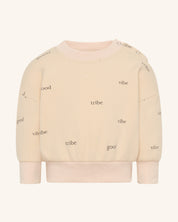 Cream Good Vibe Tribe Lounge Sweat Top
