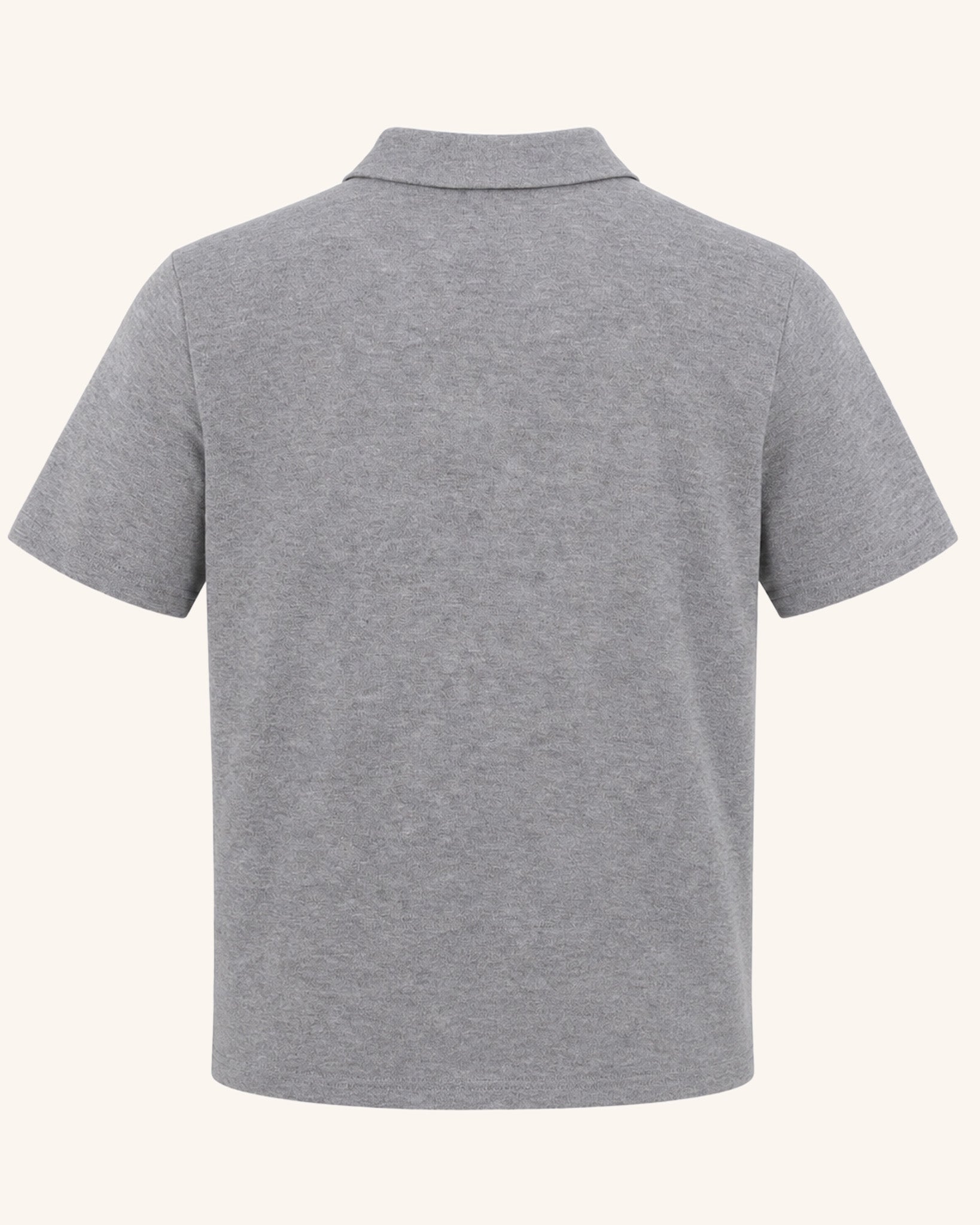 Grey Marle Knit Polo