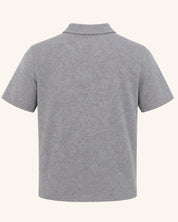 Grey Marle Knit Polo