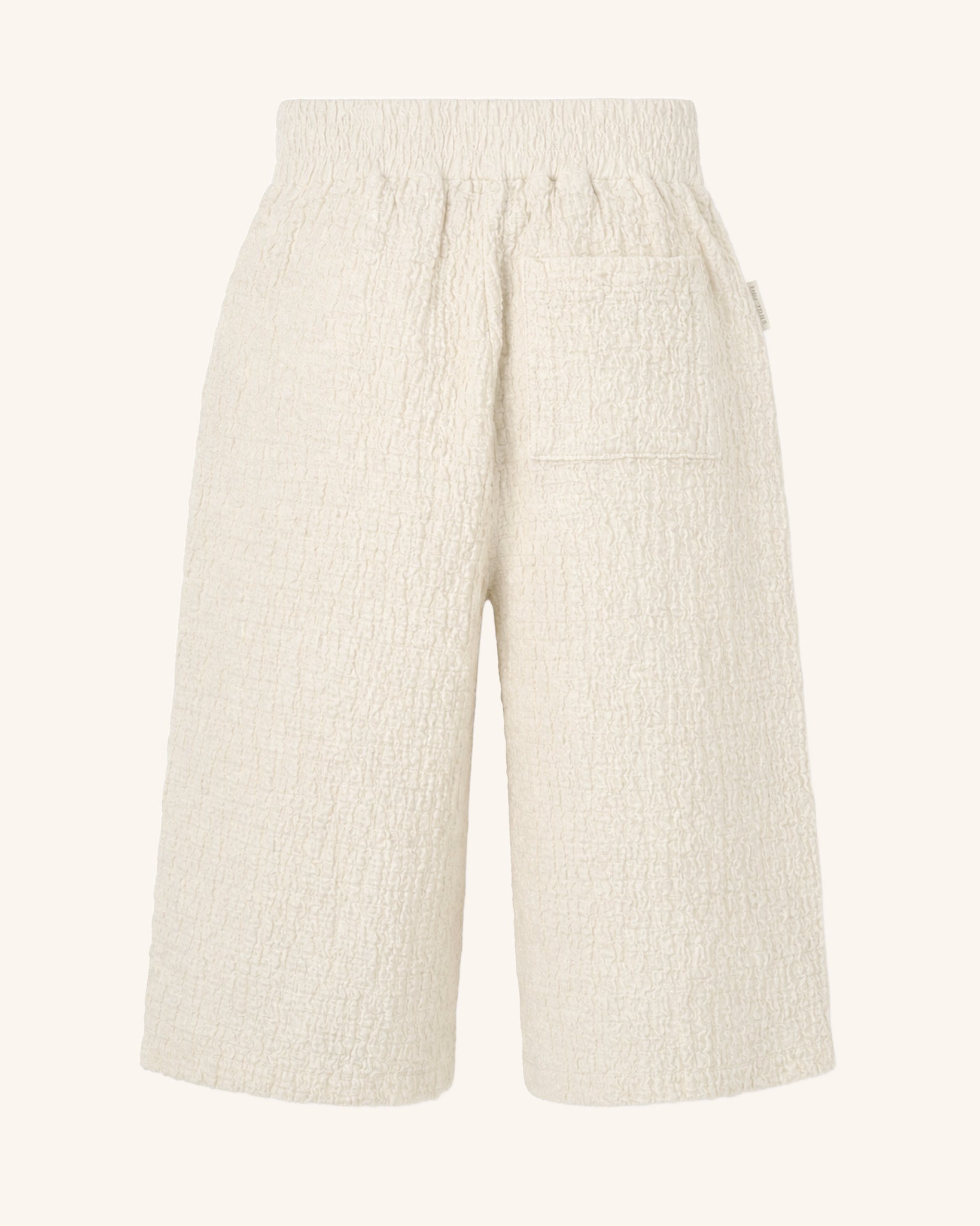Cotton Scrunch Relaxed Wide Leg Pant