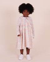 Robe à volants en maille à col étagé