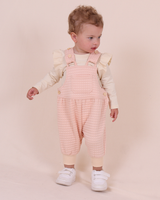 Cream Waffle Dungaree