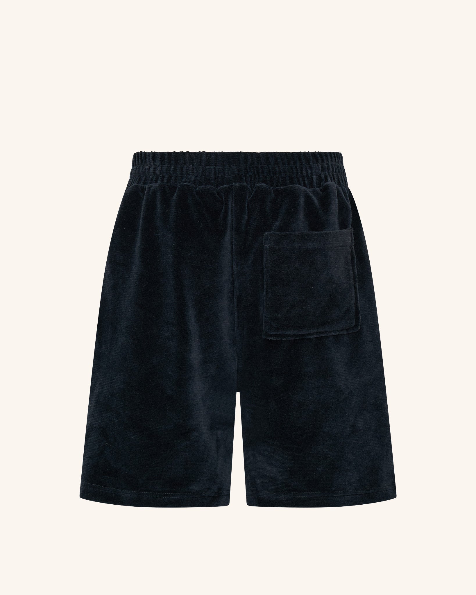 Short en velours côtelé noir