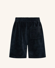 Short en velours côtelé noir