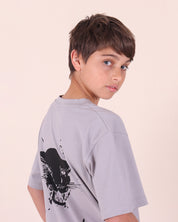 T-shirt graphique gris